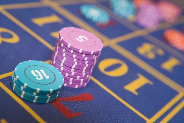 European roulette wheel with betting layout